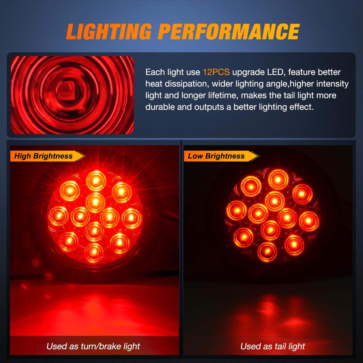 Foto 5 pulgar | Luces Traseras Para Remolque Nilight Tl-18, 4 Cm, Redondas, Led Rojas, X2 - Venta Internacional.