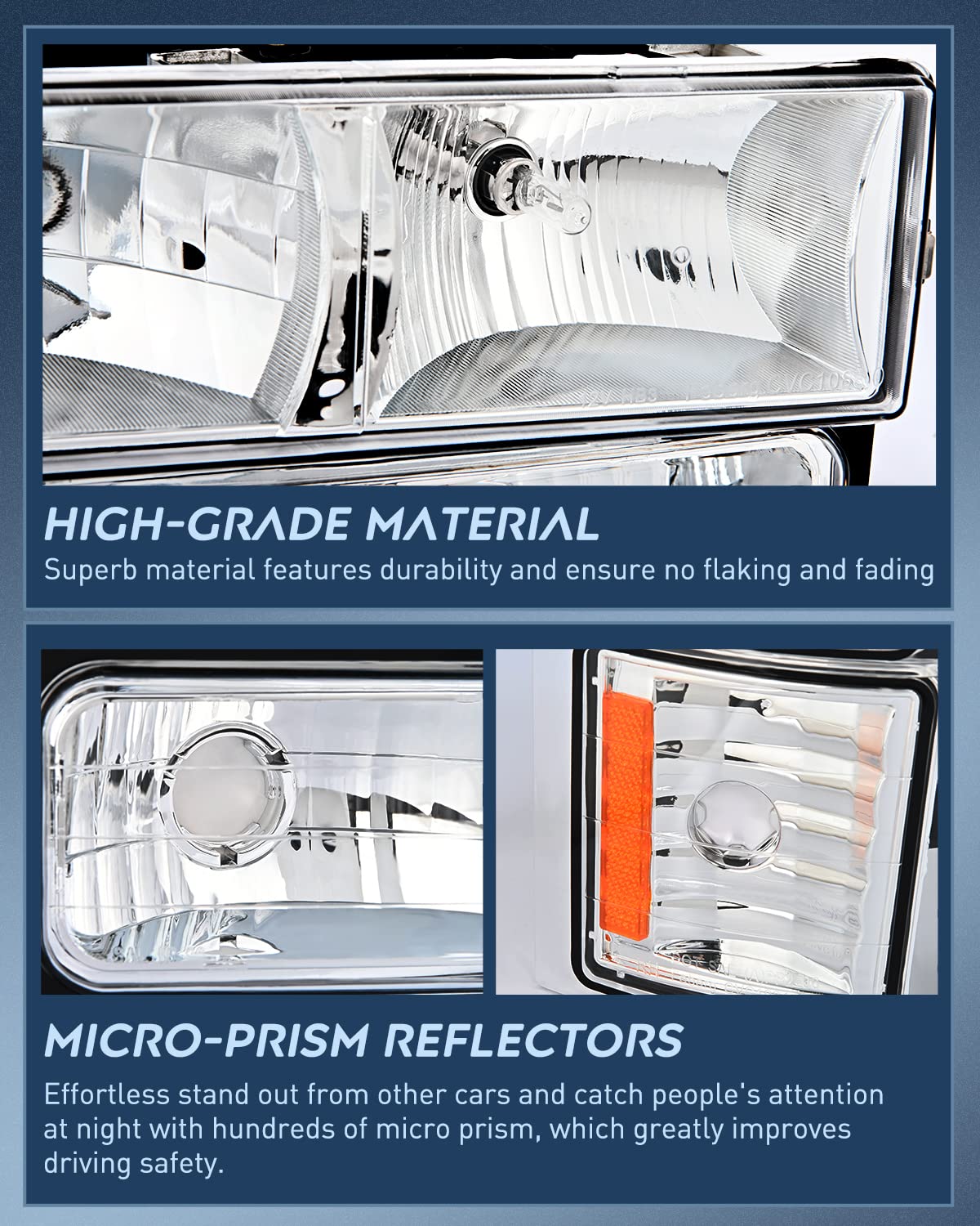 Foto 7 pulgar | Conjunto De Faros Nilight Para Chevy Silverado 1994-1998 - Venta Internacional.