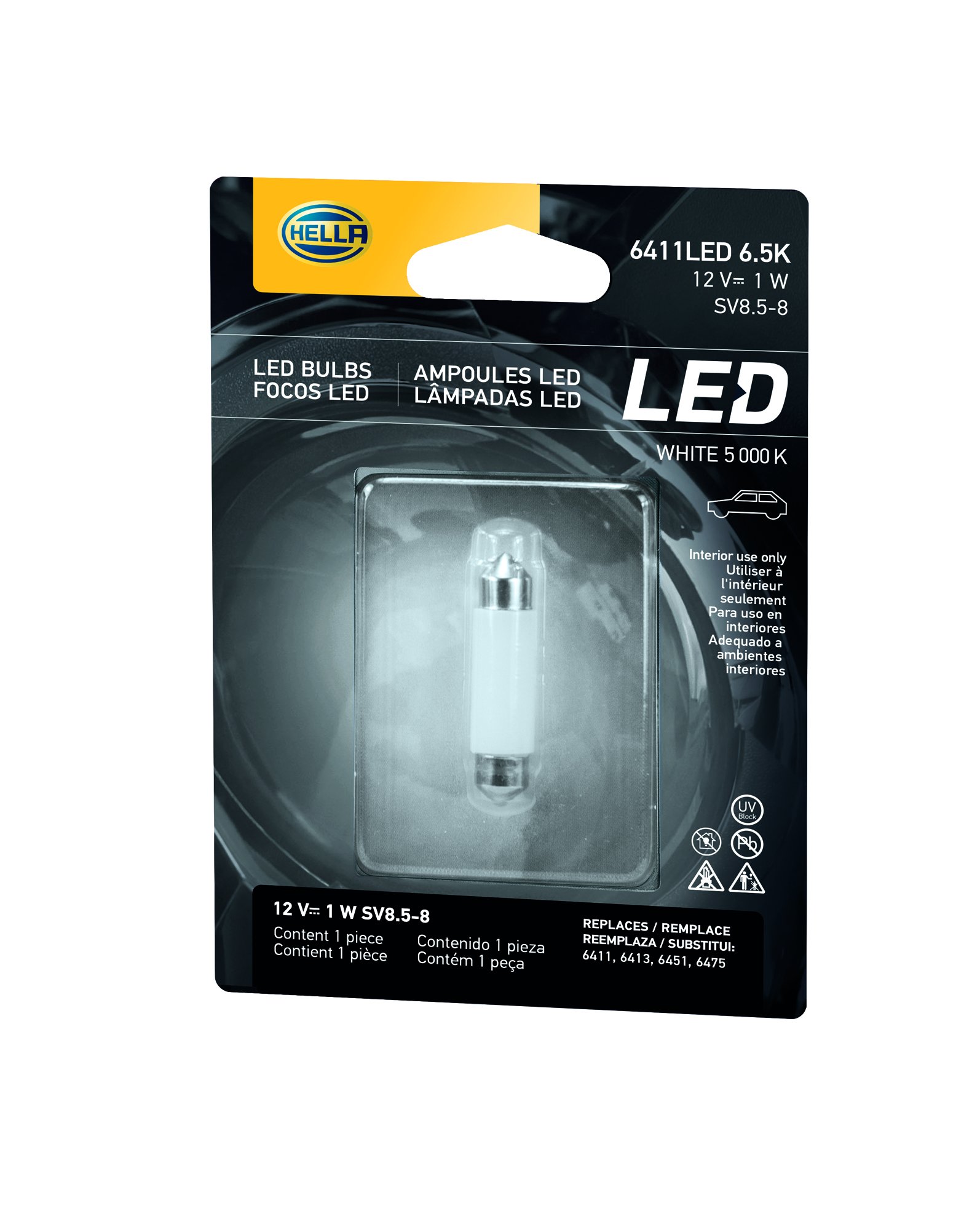 Foto 4 | Bombilla Led De Alto Rendimiento Hella 6411led 6,5 K 12 V 1 W - Venta Internacional.