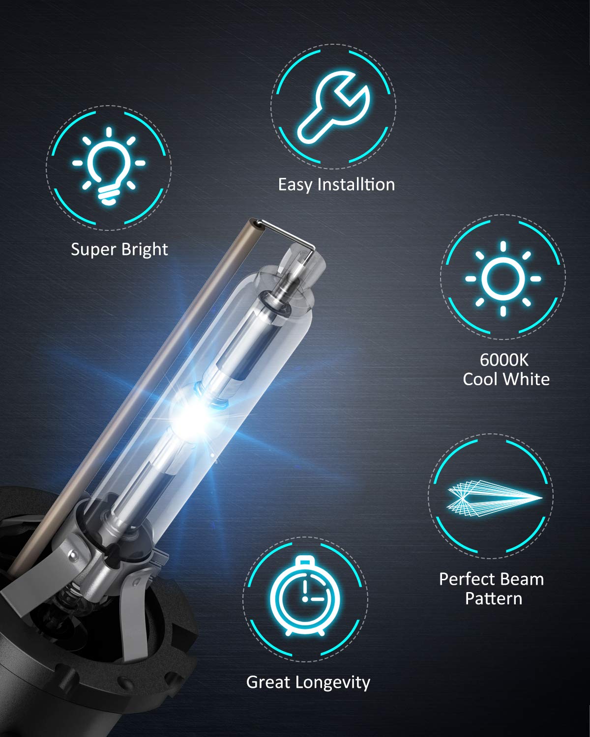 Foto 6 pulgar | Bombilla Hid Para Faros Delanteros Nilight D4s, 6000 K, Color Blanco Diamante, 12 V, Paquete De 2 - Venta Internacional.