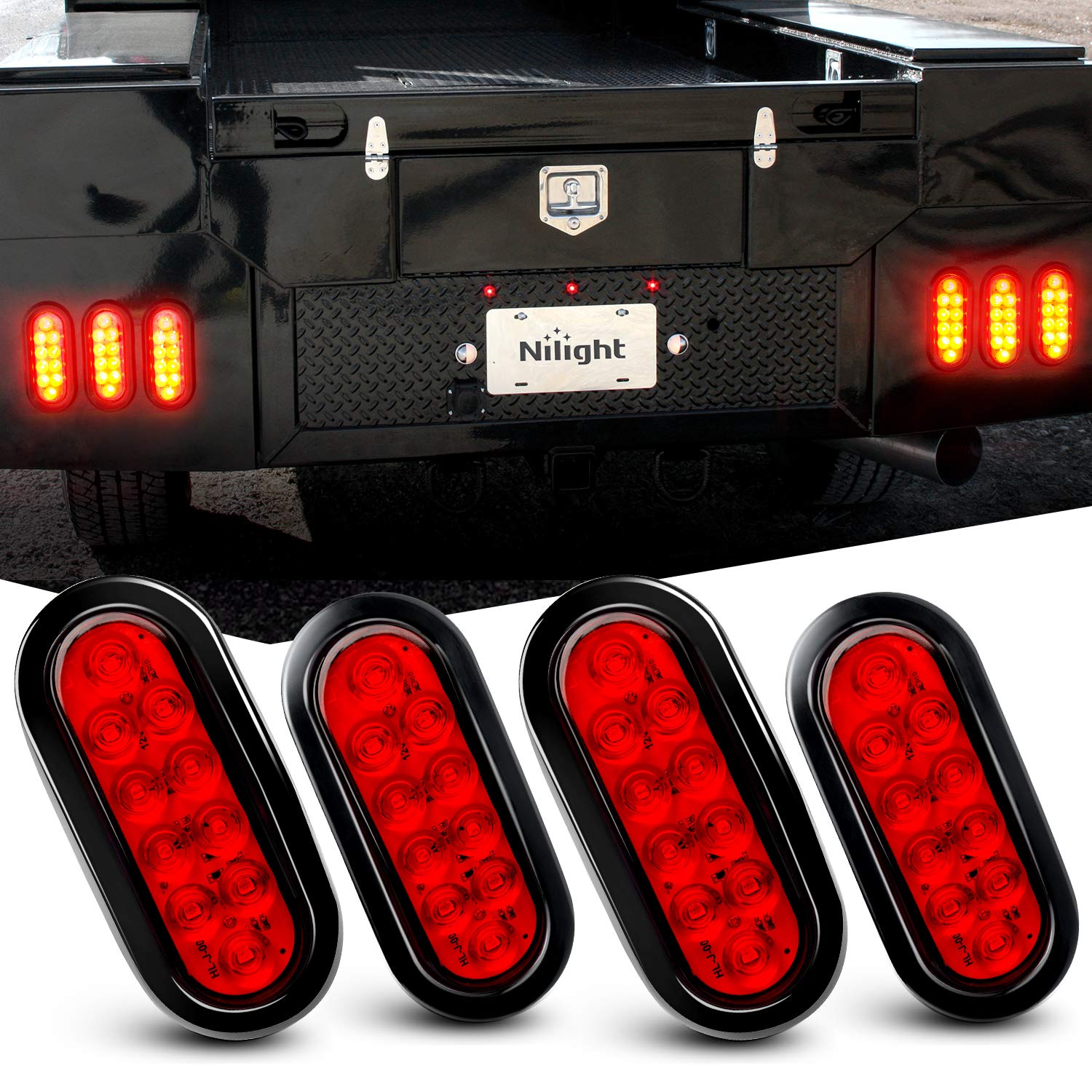 Foto 2 pulgar | Luces Traseras Para Remolque Nilight Tl-07, 15 Cm, Led Rojas, Para Autocaravanas Y Camiones - Venta Internacional.