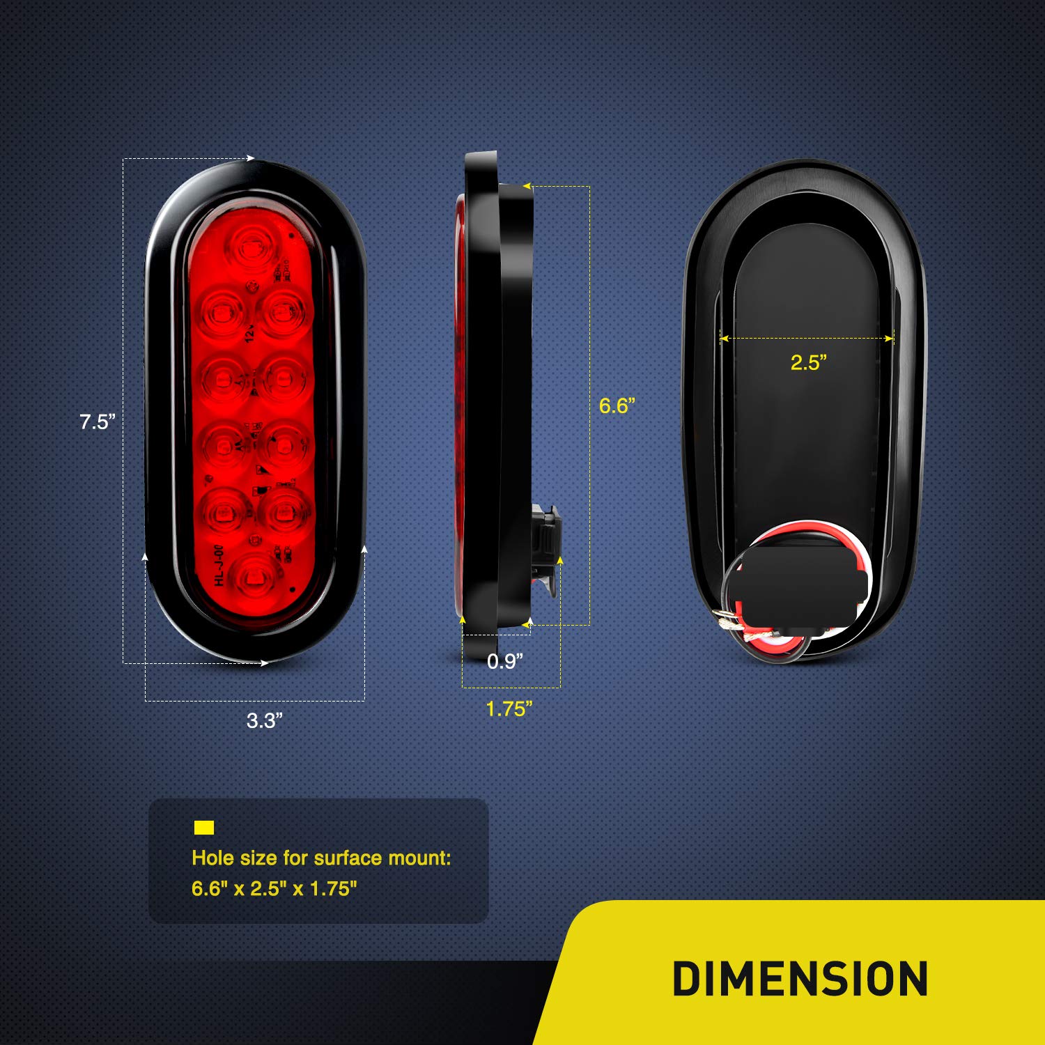 Foto 3 pulgar | Luces Traseras Para Remolque Nilight Tl-07, 15 Cm, Led Rojas, Para Autocaravanas Y Camiones - Venta Internacional.