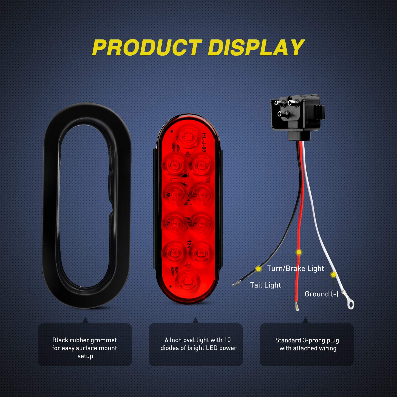 Foto 4 pulgar | Luces Traseras Para Remolque Nilight Tl-07, 15 Cm, Led Rojas, Para Autocaravanas Y Camiones - Venta Internacional.