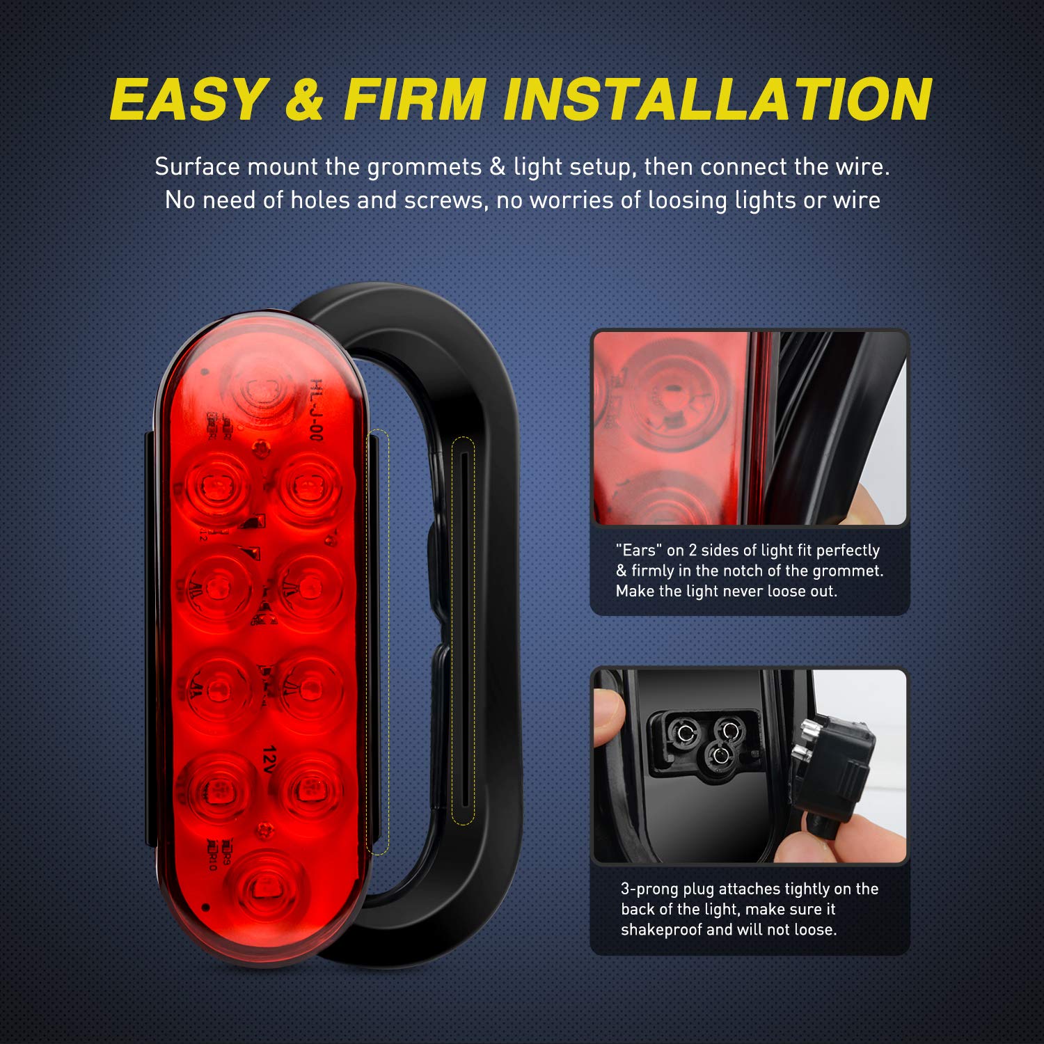 Foto 5 pulgar | Luces Traseras Para Remolque Nilight Tl-07, 15 Cm, Led Rojas, Para Autocaravanas Y Camiones - Venta Internacional.
