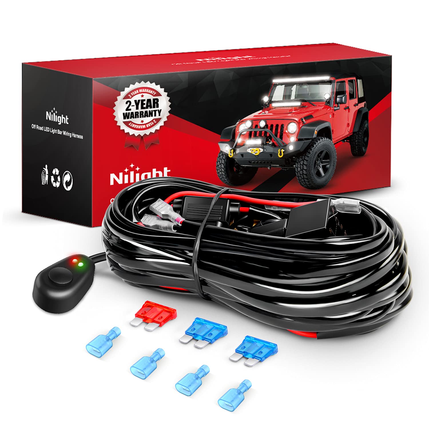 Kit De Arnés De Cableado Para Barra De Luces Led Todoterreno Nilight De 12 V - Venta Internacional.