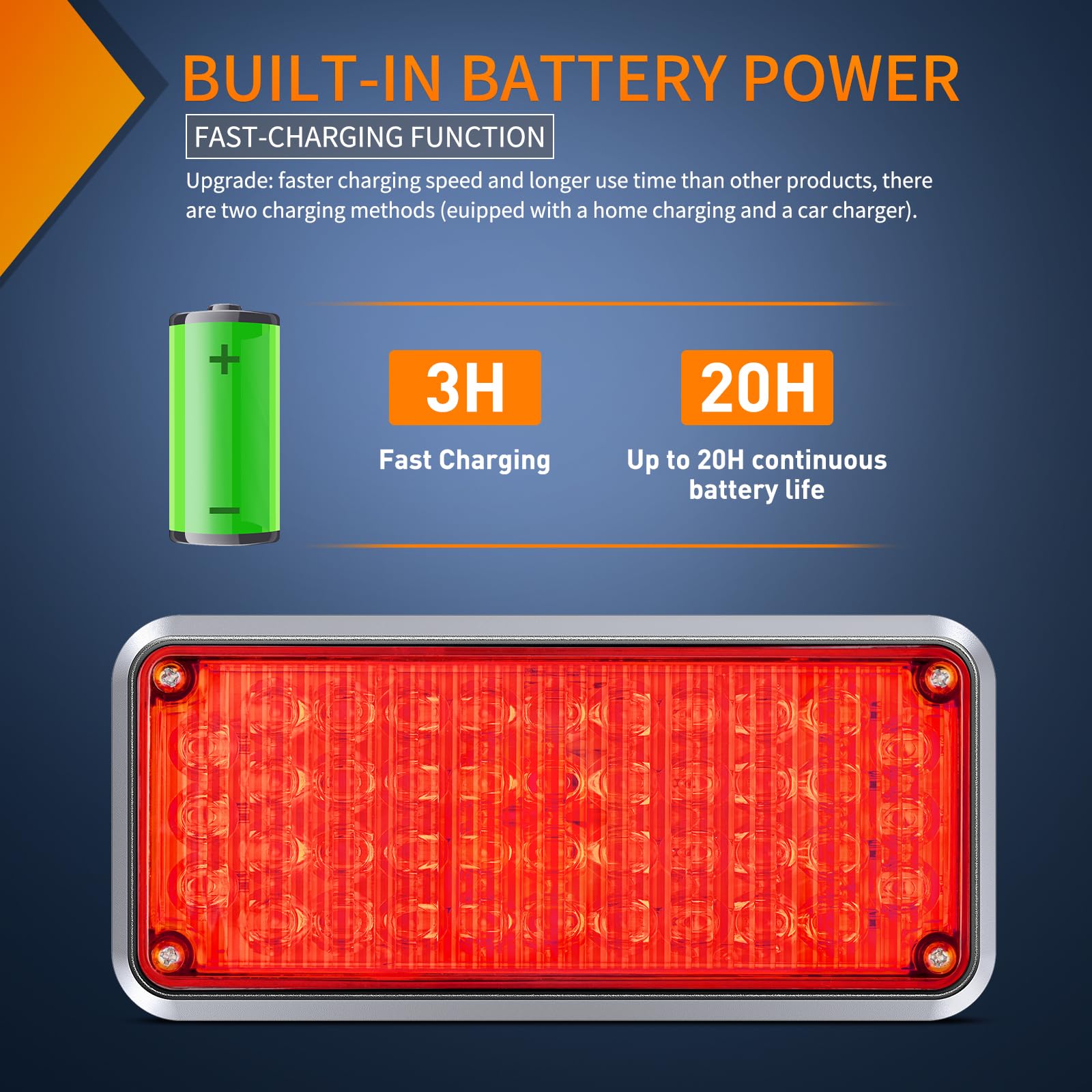 Foto 5 | Luces Estroboscópicas Magnéticas Inalámbricas Nilight 42 Led Rojas, 2 Unidades - Venta Internacional.