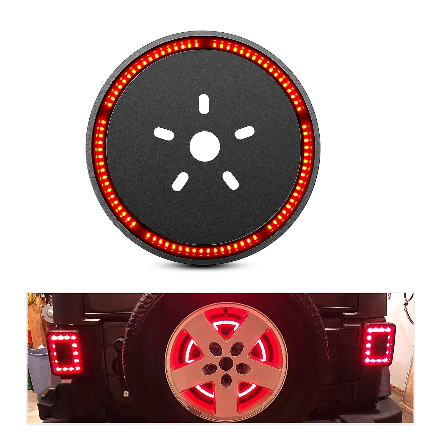 Foto 2 pulgar | Luz De Freno De Neumático De Repuesto Nilight Para Wrangler 2007-2018 - Venta Internacional.