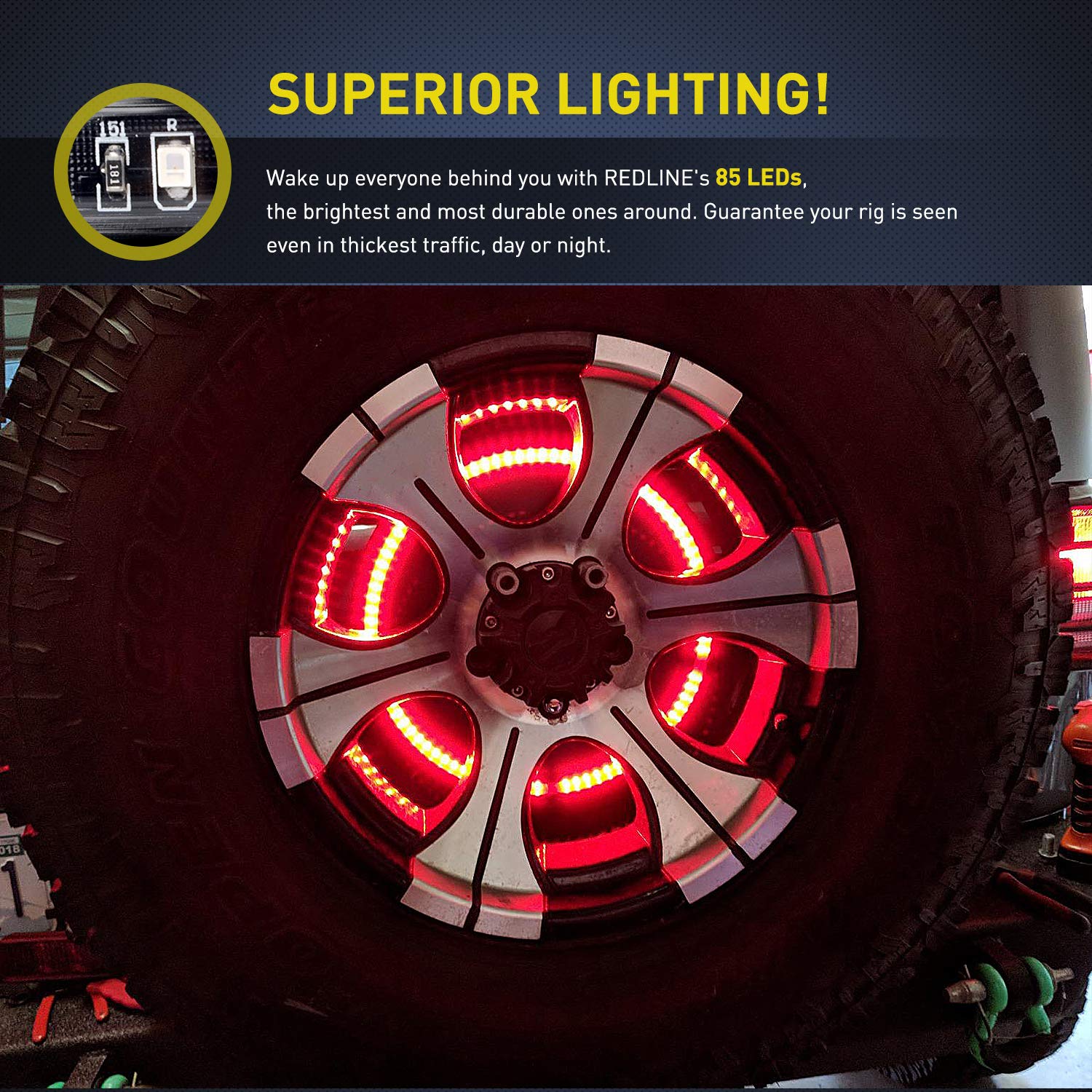 Foto 6 pulgar | Luz De Freno De Neumático De Repuesto Nilight Para Wrangler 2007-2018 - Venta Internacional.