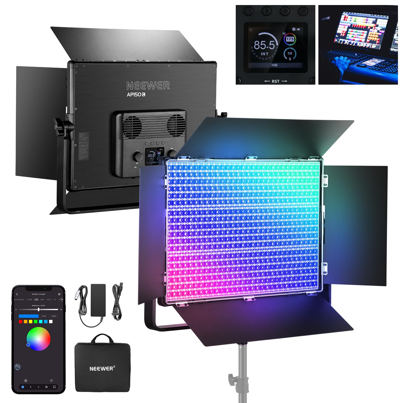 Foto 2 pulgar | Panel Led De Luz De Vídeo Neewer Ap150c, 150 W, Rgb, 1800 Led - Venta Internacional.