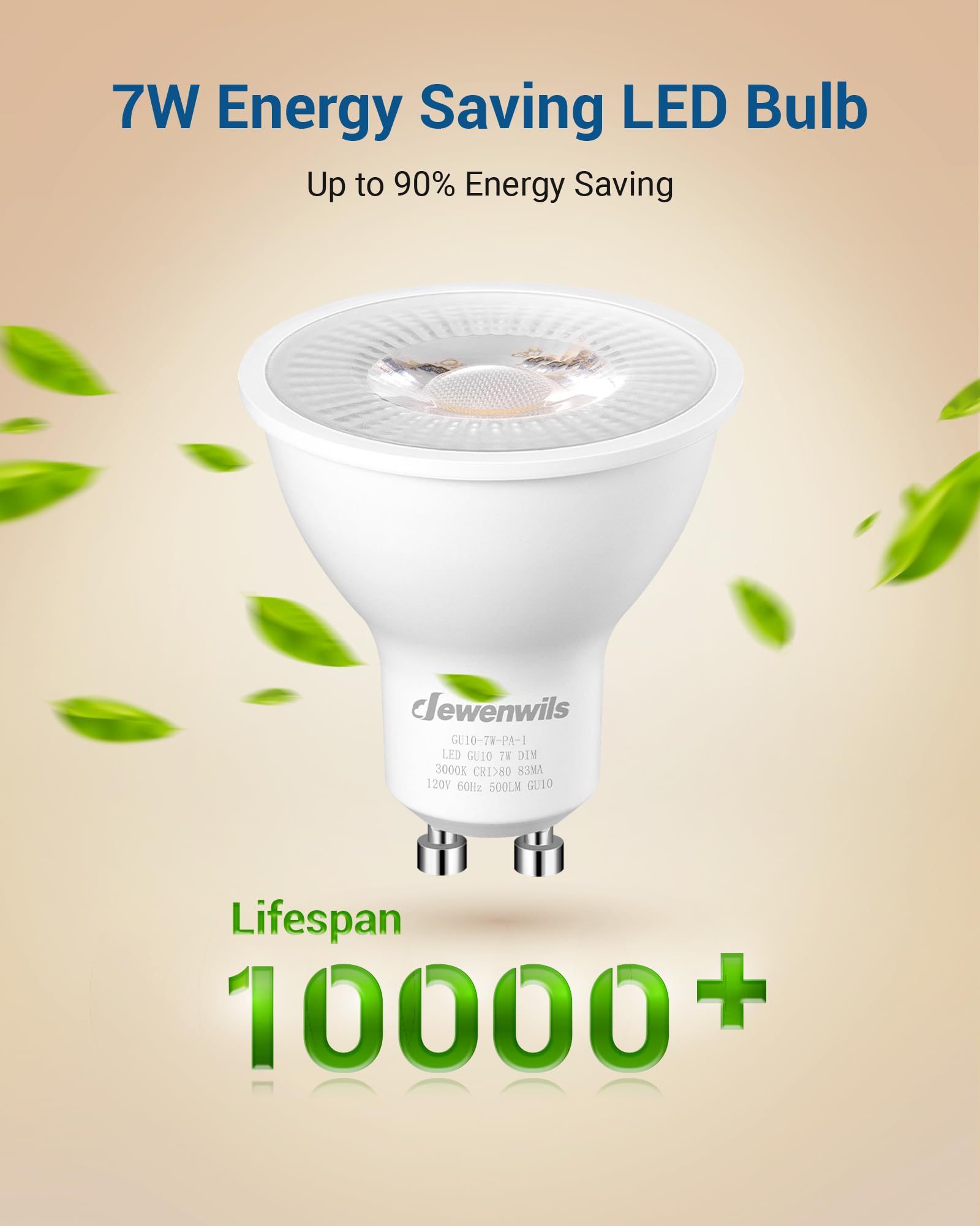Foto 5 | Bombilla Led Dewenwils Gu10 De 7 W (equivalente A 50 W), 3000 K, Regulable - Venta Internacional.