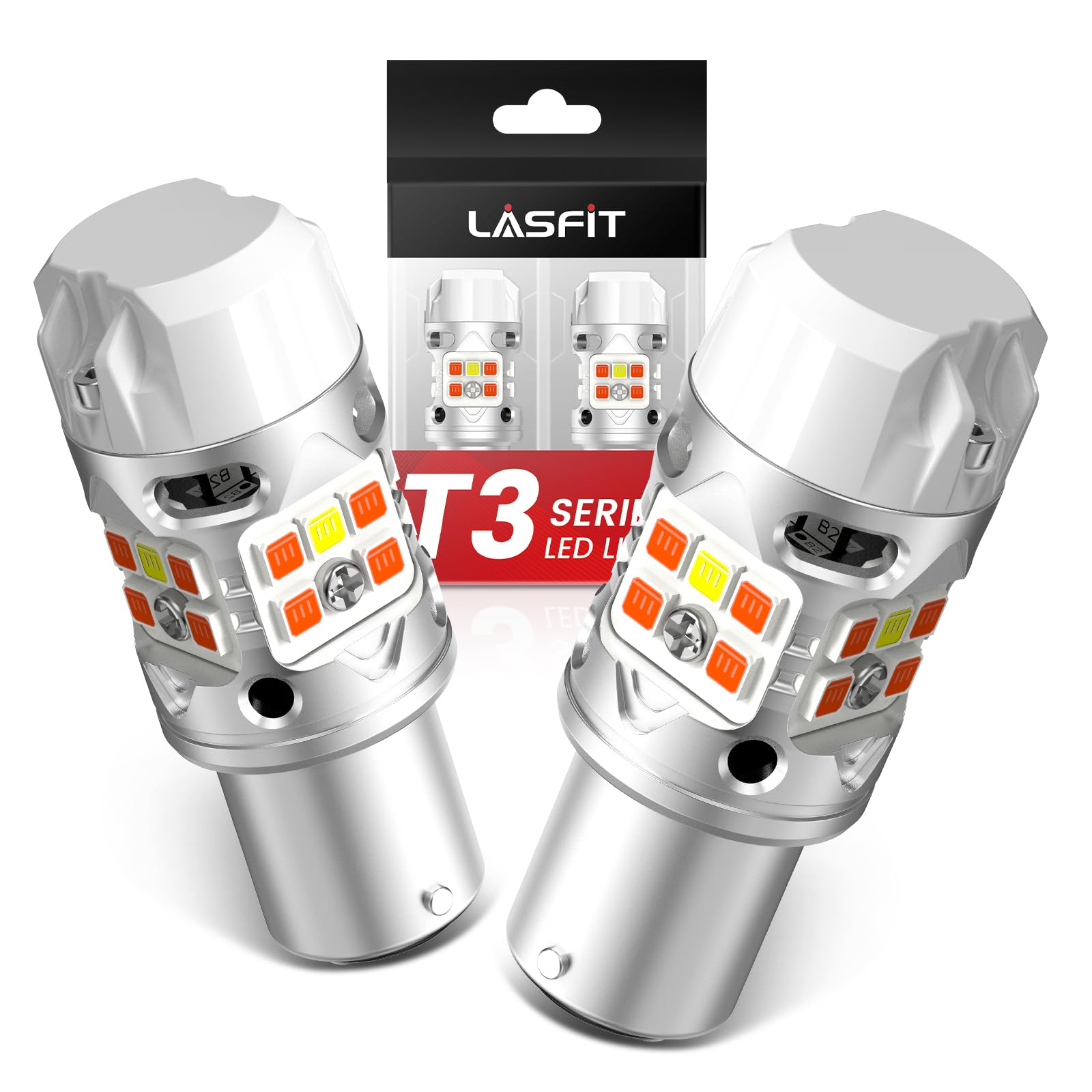 Foto 2 pulgar | Bombilla Led Lasfit T3 1157 Switchback Con Señal De Giro Frontal (2 Unidades) - Venta Internacional.