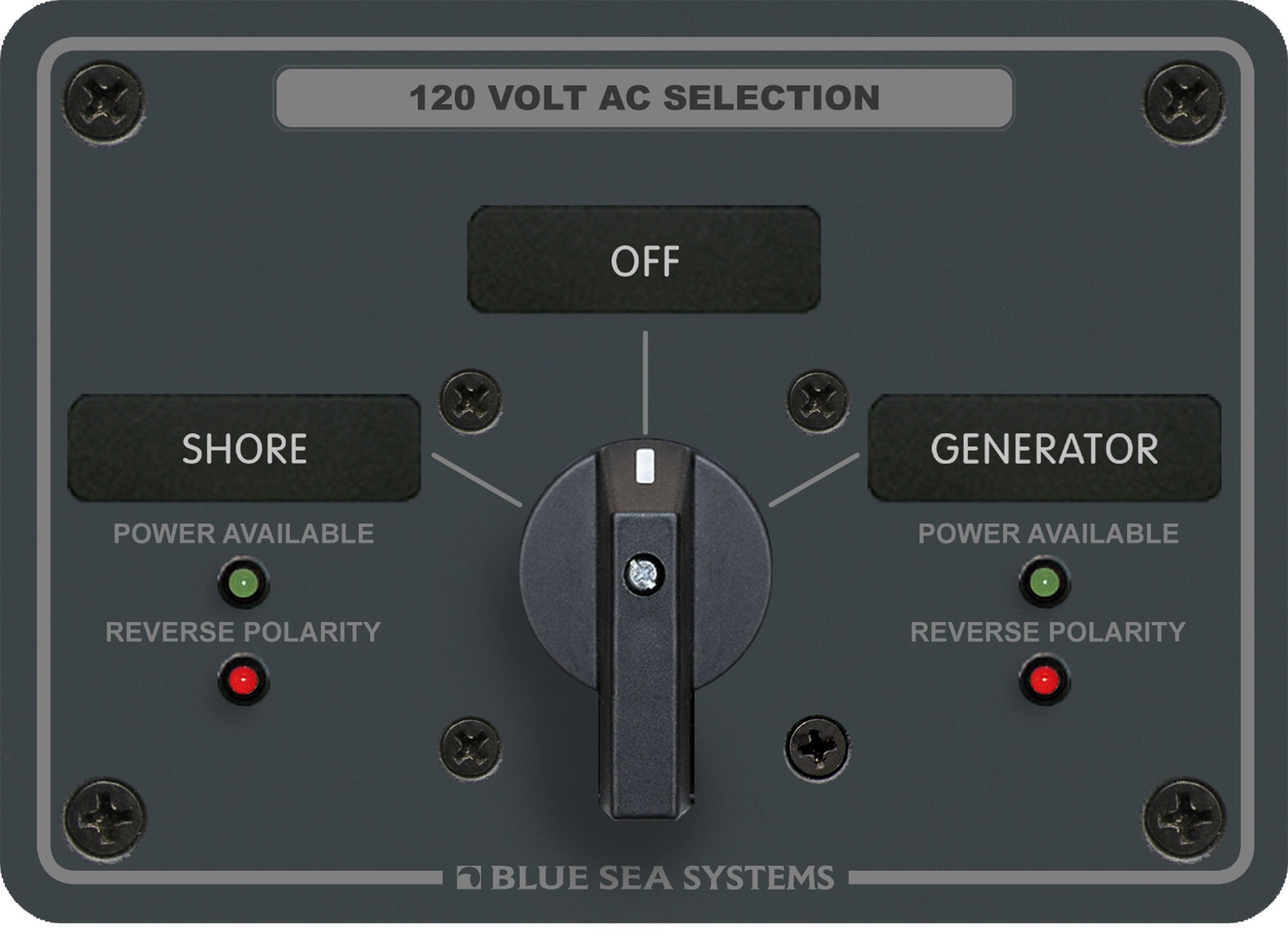 Foto 2 pulgar | Panel De Interruptores Blue Sea Systems 8367 Ac Rotary 30a 2p + Off - Venta Internacional.