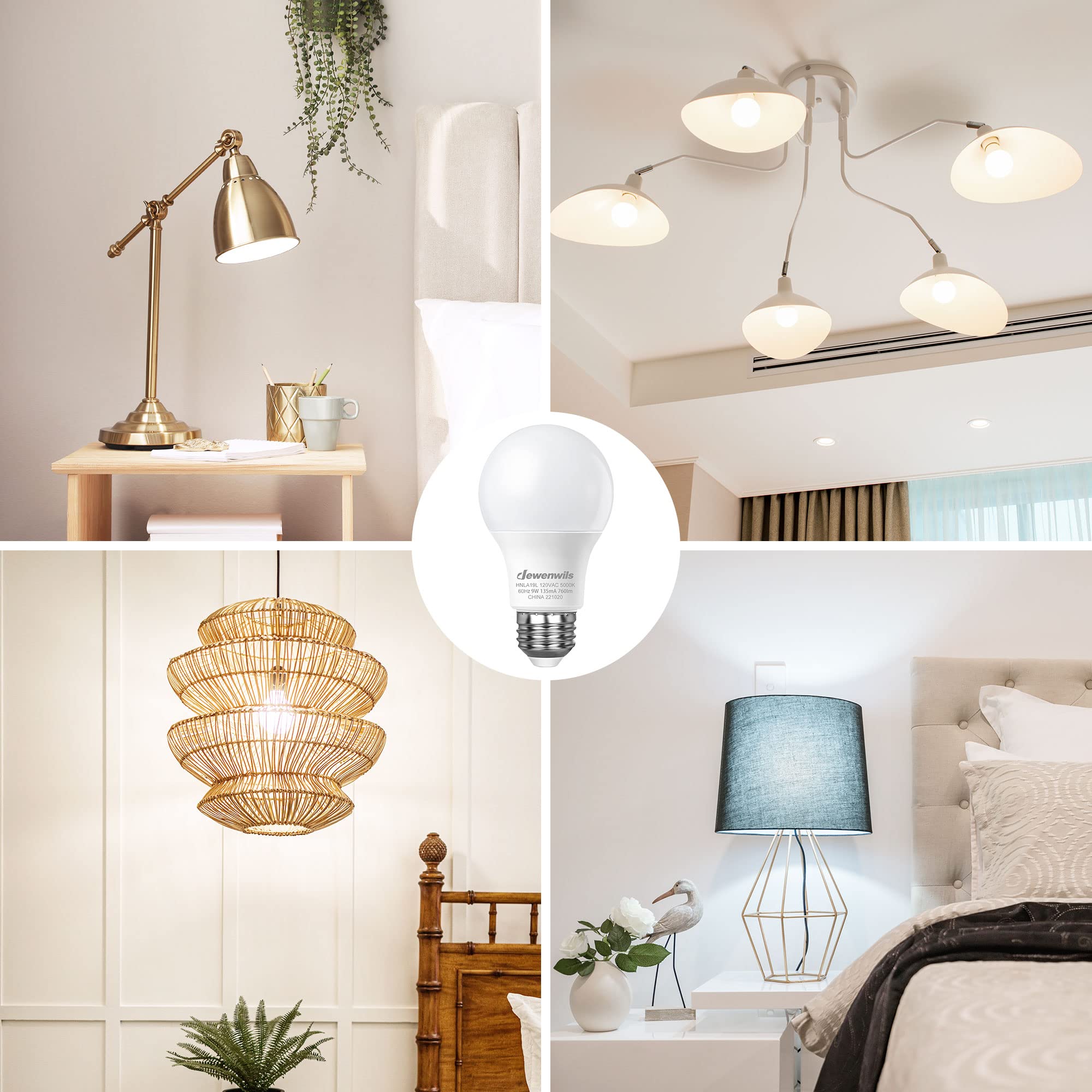 Foto 6 | Bombilla Led Dewenwils A19 De 9 W (equivalente A 60 W) 5000 K 760 Lm - Venta Internacional.