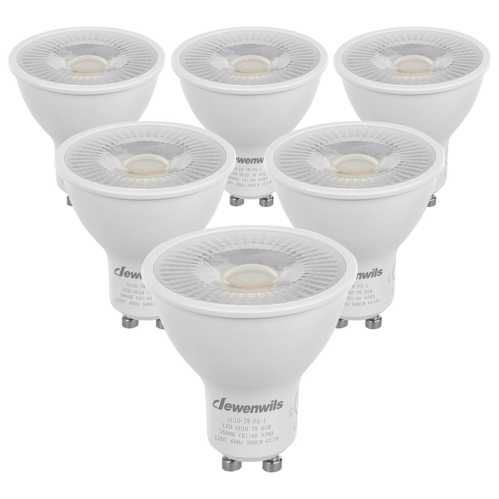 Bombilla Led Dewenwils Gu10 De 7 W (equivalente A 50 W), 3000 K, Regulable, Paquete De 6 - Venta Internacional.