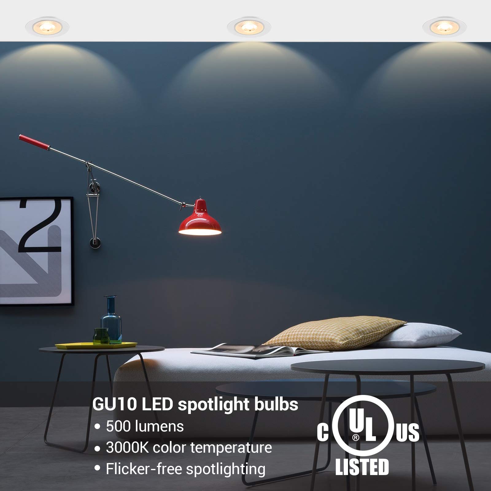 Foto 2 | Bombilla Led Dewenwils Gu10 De 7 W (equivalente A 50 W), 3000 K, Regulable, Paquete De 6 - Venta Internacional.