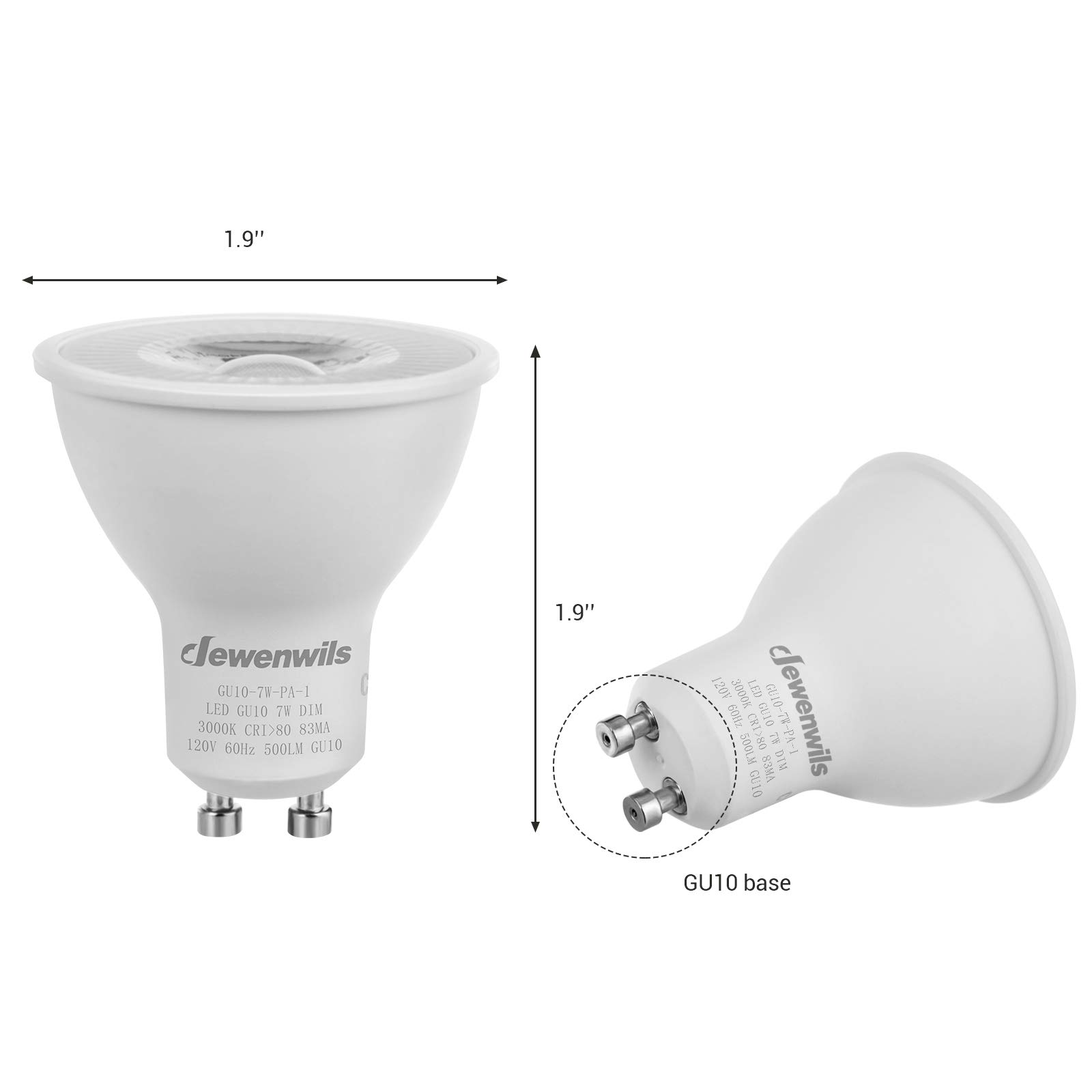 Foto 7 | Bombilla Led Dewenwils Gu10 De 7 W (equivalente A 50 W), 3000 K, Regulable, Paquete De 6 - Venta Internacional.