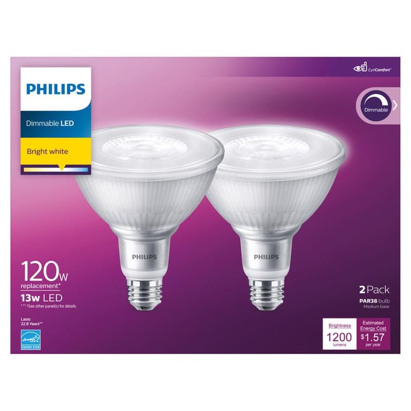 Foto 4 pulgar | Bombilla Led Philips Par 38 E26 (mediana), Color Blanco Brillante - Venta Internacional.