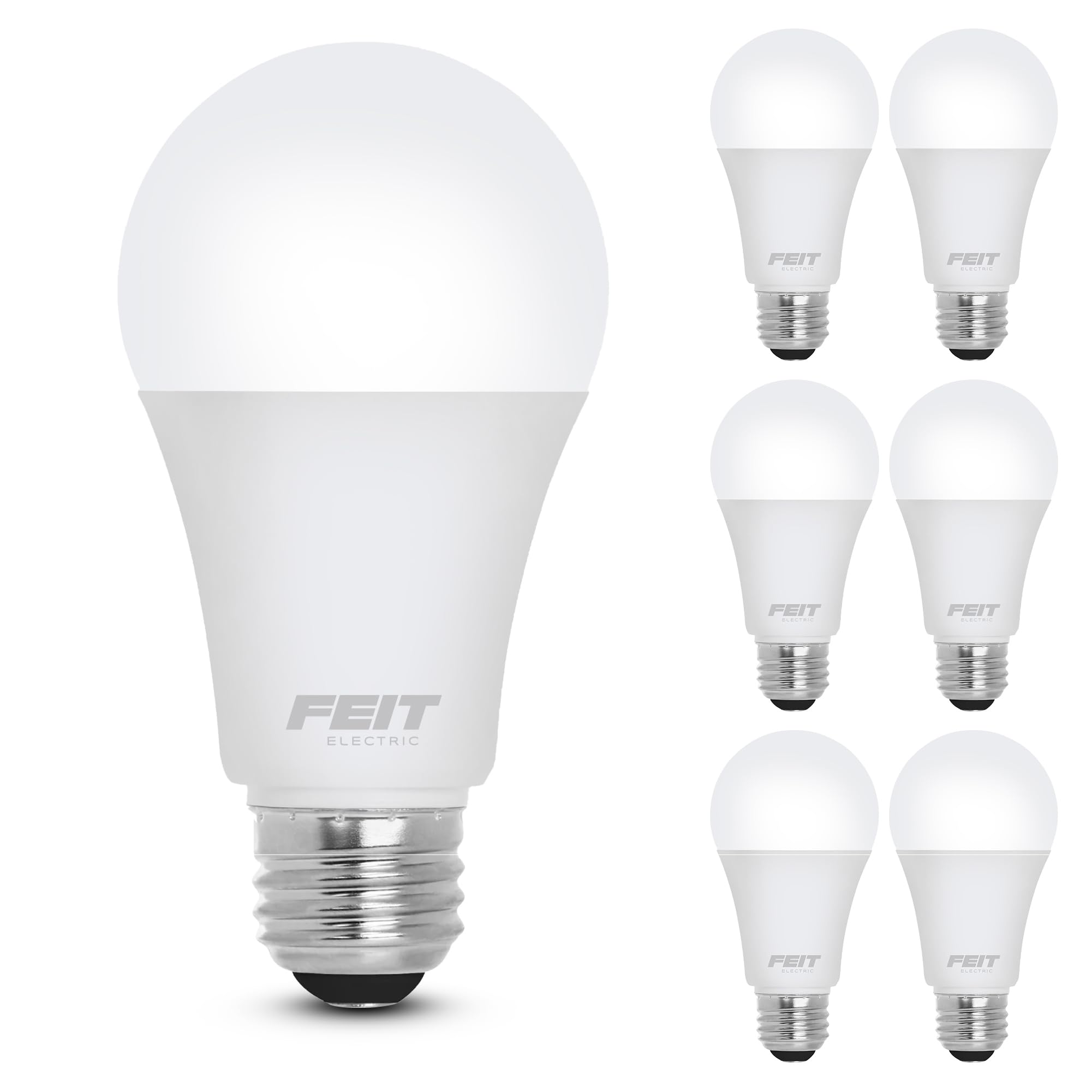 Paquete De 6 Bombillas Led Feit Electric A19, 17,7 W, 1600 Lúmenes - Venta Internacional.