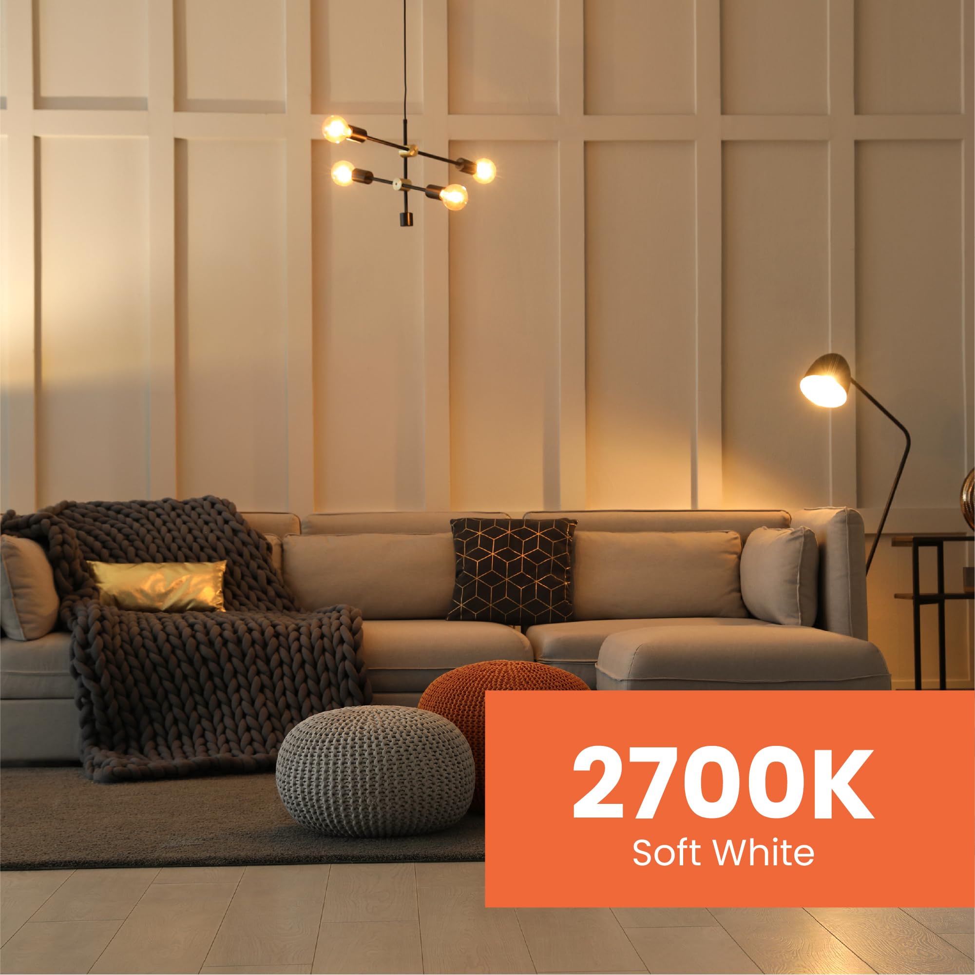 Foto 6 pulgar | Bombilla Led Transparente Feit Electric A19 de 5 W 450 Lm 2700 K 4 Pack - Venta Internacional