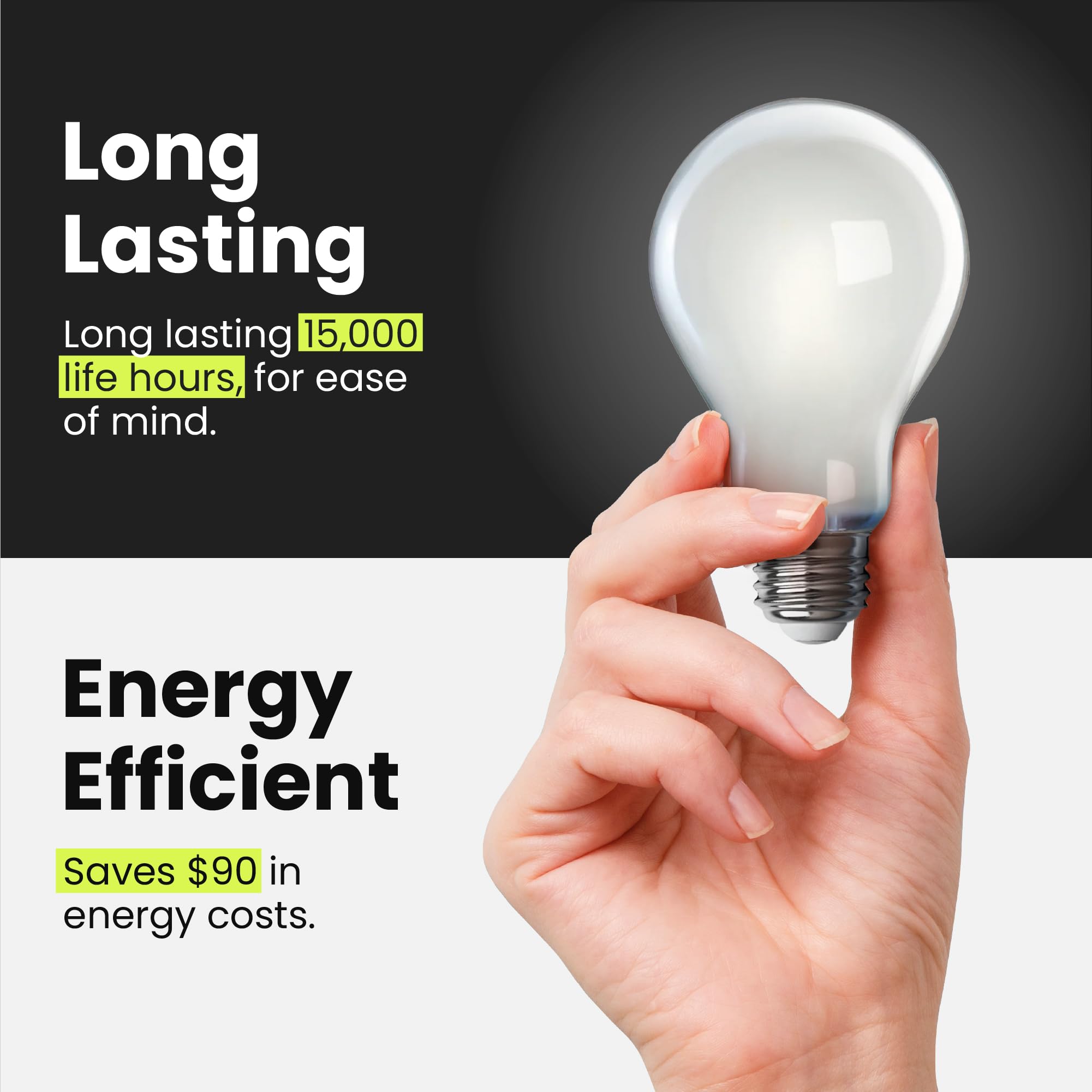 Foto 4 | Bombillas Led Feit Electric A19 8,8 W 450 Lm 4 Pack - Venta Internacional