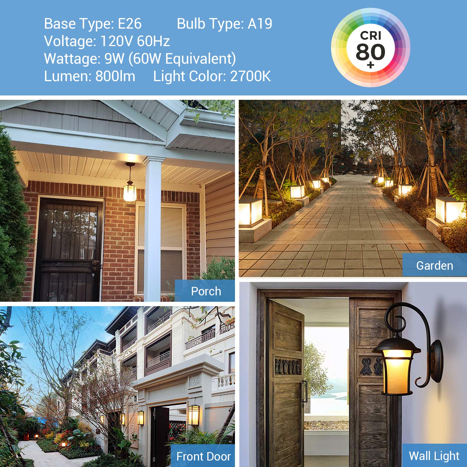 Foto 7 | Bombilla Led Dewenwils Del Anochecer Al Amanecer De 9 W (equivalente A 60 W), 2700 K - Venta Internacional.
