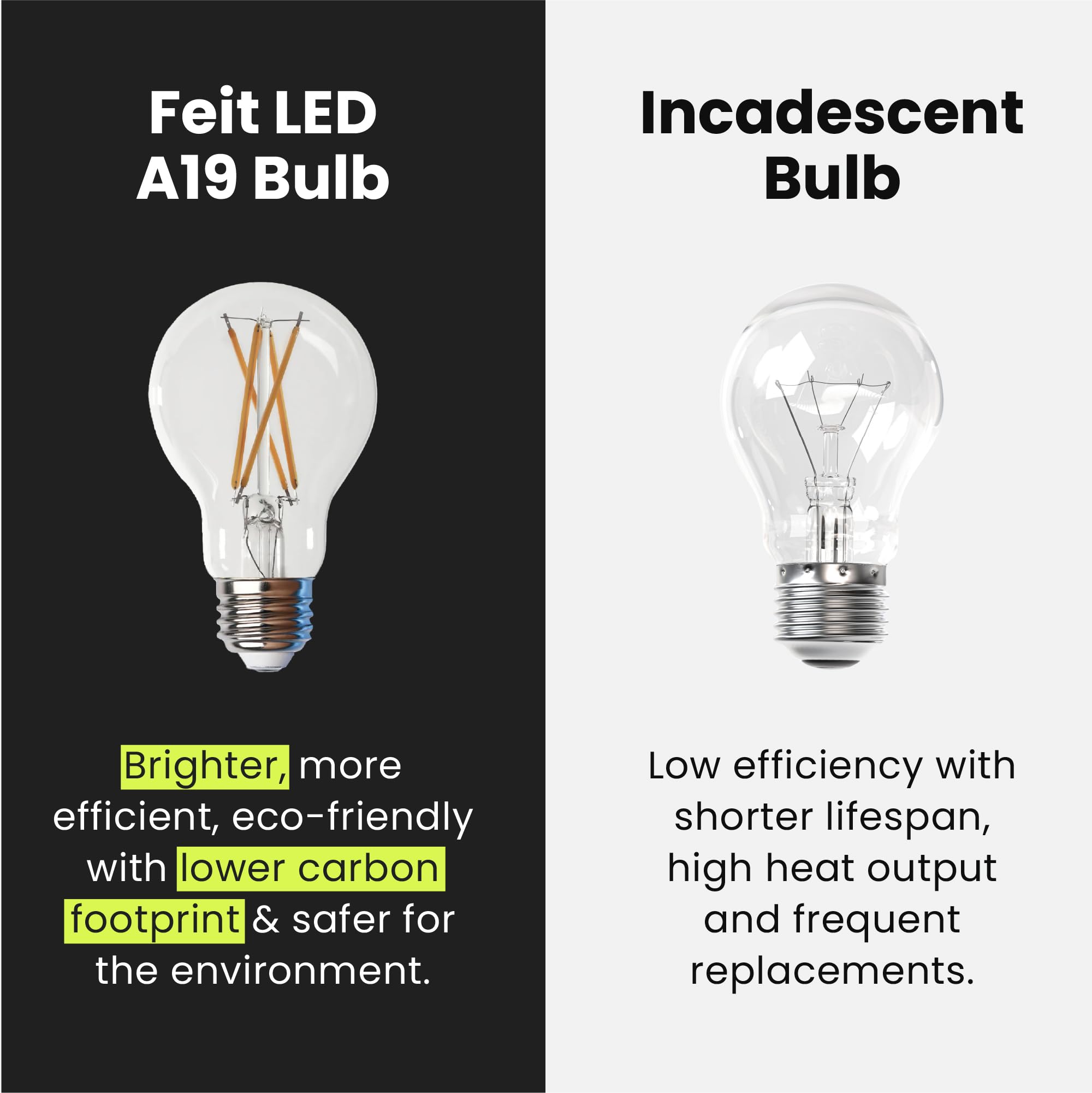 Foto 7 pulgar | Bombillas Led Feit Electric A19 9 W 810 Lm 4 Piezas - Venta Internacional