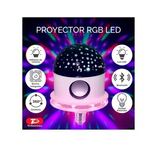 Foto 2 | Foco Led Proyector Estrellas Con Bocina Bluetooth