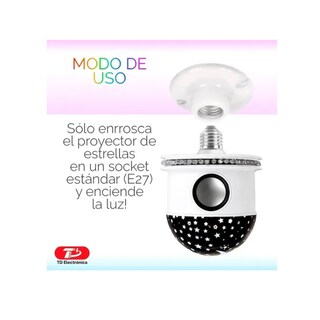 Foto 3 | Foco Led Proyector Estrellas Con Bocina Bluetooth