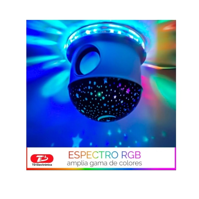 Foto 8 pulgar | Foco Led Proyector Estrellas Con Bocina Bluetooth