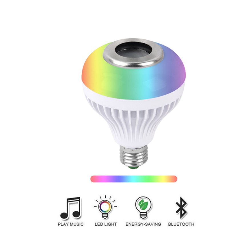 Foto 4 pulgar | Foco Led Rgb Con Bocina Bluetooth Y Control Remoto