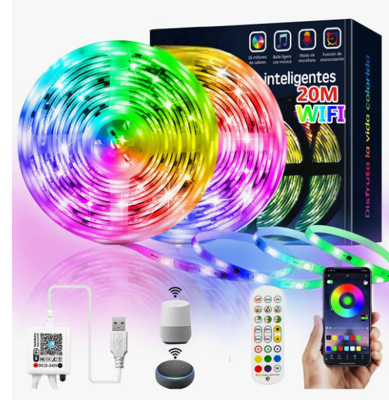 Foto 2 pulgar | Tira de Luz Led con Wifi 20 M
