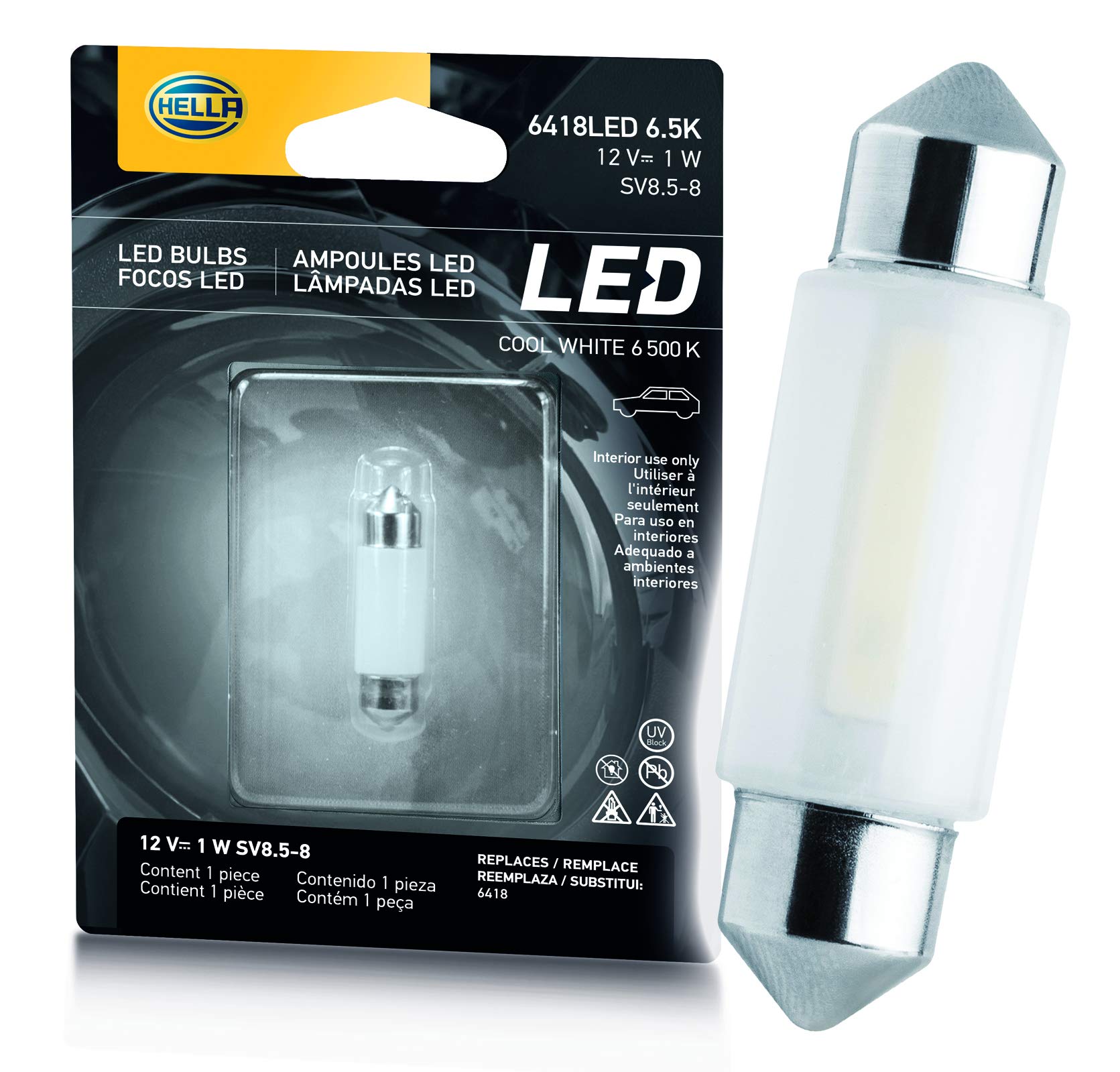 Bombilla Led De Alto Rendimiento Hella 6418led 6,5 K 12 V 1 W - Venta Internacional.