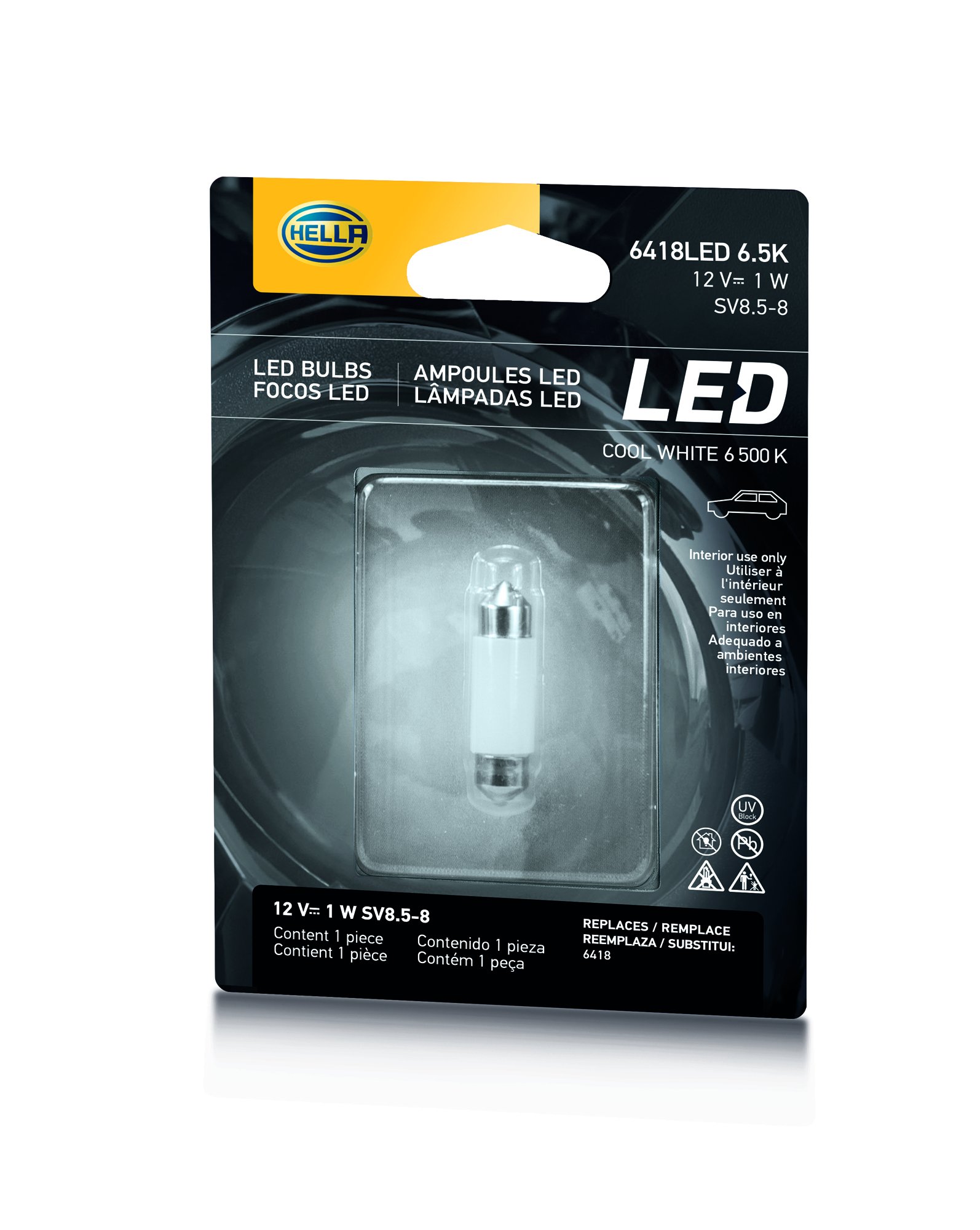 Foto 4 pulgar | Bombilla Led De Alto Rendimiento Hella 6418led 6,5 K 12 V 1 W - Venta Internacional.