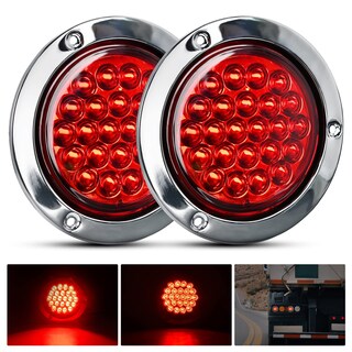 Foto 1 | Luz Trasera Para Remolque Nilight, Redonda, 24 Led, Roja, 2 Unidades, Impermeable - Venta Internacional.