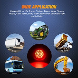 Foto 7 | Luz Trasera Para Remolque Nilight, Redonda, 24 Led, Roja, 2 Unidades, Impermeable - Venta Internacional.