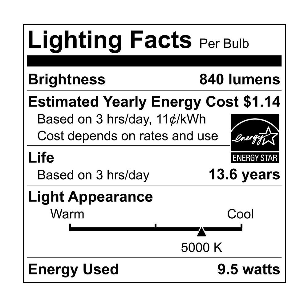 Foto 3 | Bombilla Led Ecosmart A19  9 5 W  840 Lm  5000 K  Paquete De 8 - Venta Internacional.