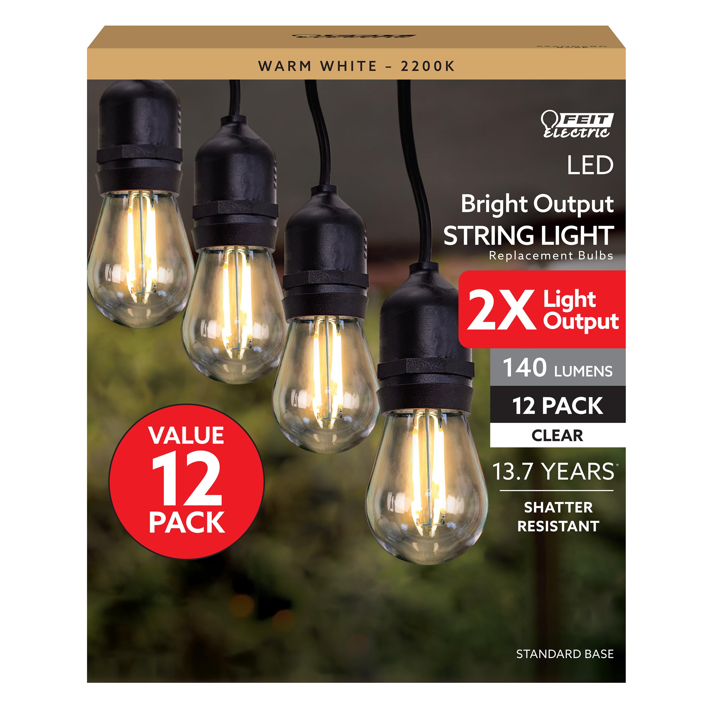 Foco Led de Filamento Feit Electric S14 - Venta Internacional