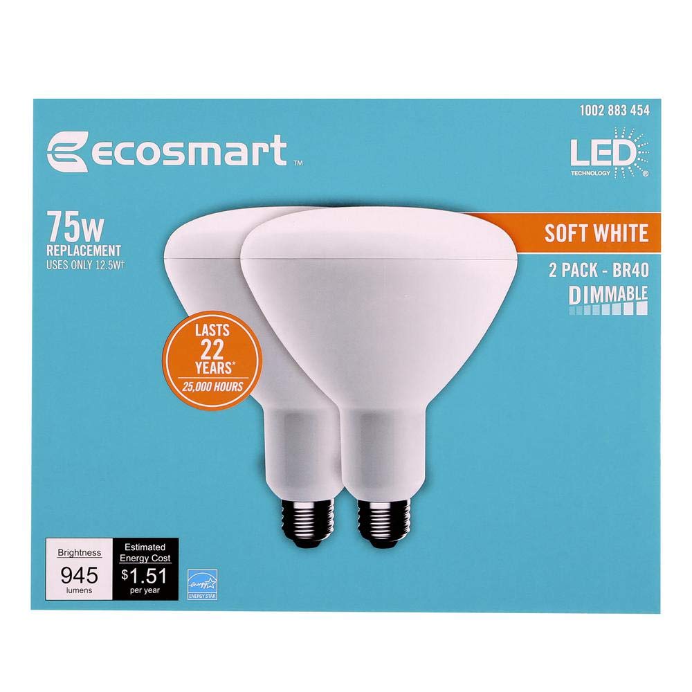 Foto 2 pulgar | Bombilla Led Ecosmart Br40 De 12 5 W  75 W  Color Blanco Suave (paquete De 2) - Venta Internacional.