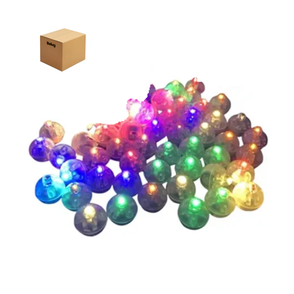 100 Piezas De Luces Led Para Bebidas Con Forma De Globo Belug  Blanco Colores