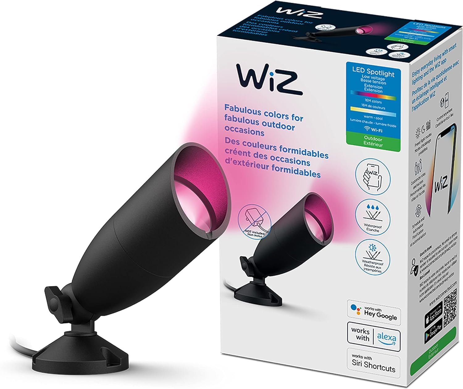 Foto 2 pulgar | Paquete De 1 Extensión Wiz De Focos Led Para Exteriores Que Cambian De Color - Venta Internacional.