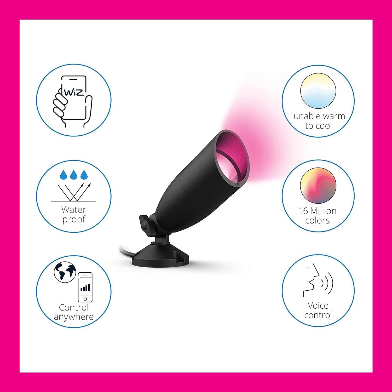 Foto 3 pulgar | Paquete De 1 Extensión Wiz De Focos Led Para Exteriores Que Cambian De Color - Venta Internacional.