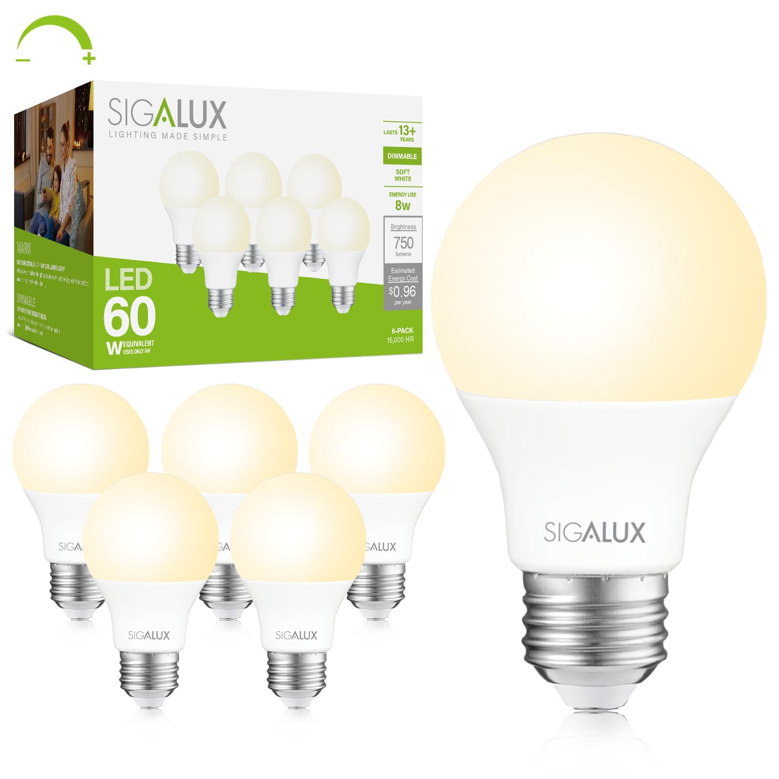 Foto 2 pulgar | Bombillas Led Sigalux Ecobright T20 Compatibles Con 8 W  2700 K  750 Lm - Venta Internacional.