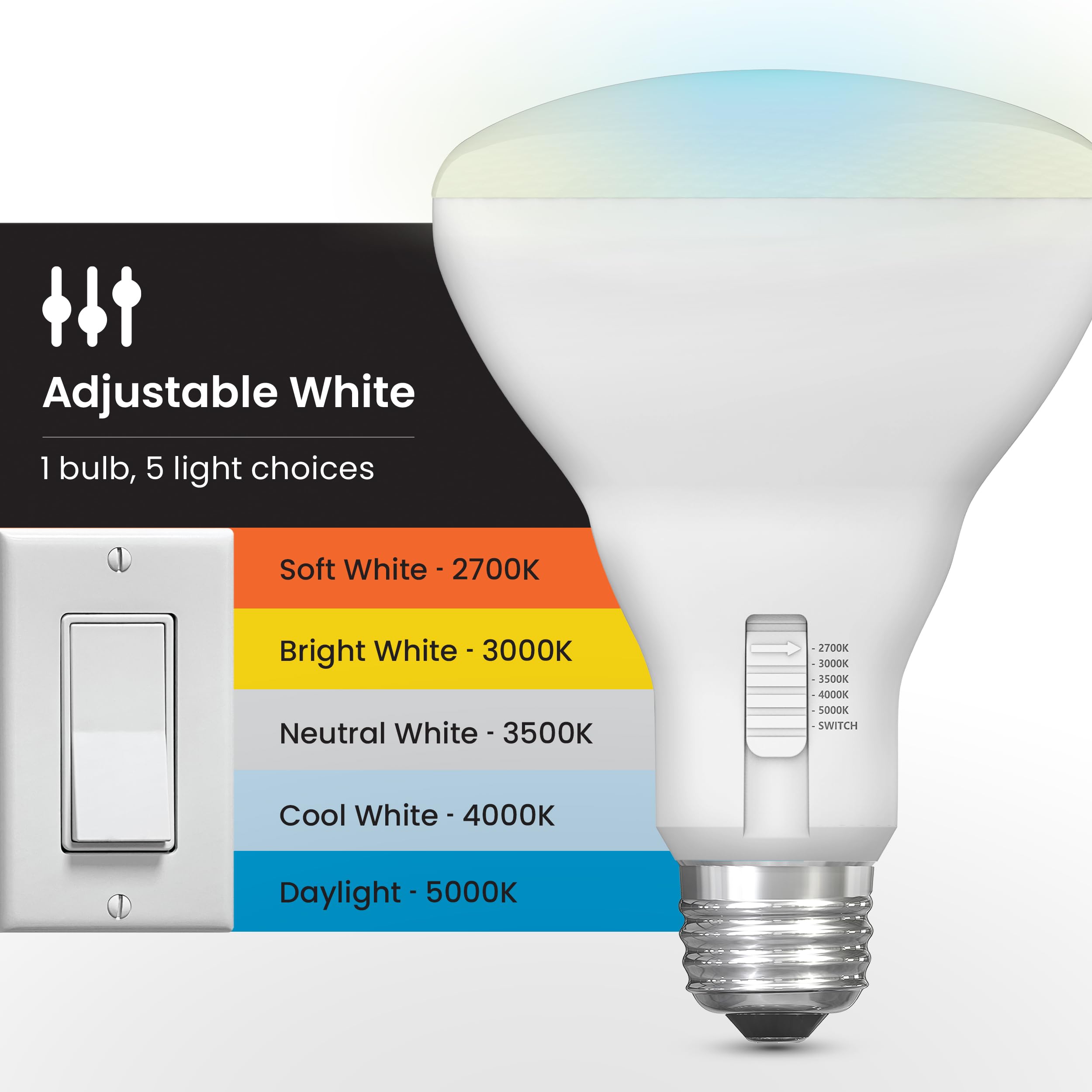 Foto 5 pulgar | Bombilla Led Feit Electric Br30  15 5 W  1400 Lm  100 W  5 Colores - Venta Internacional.
