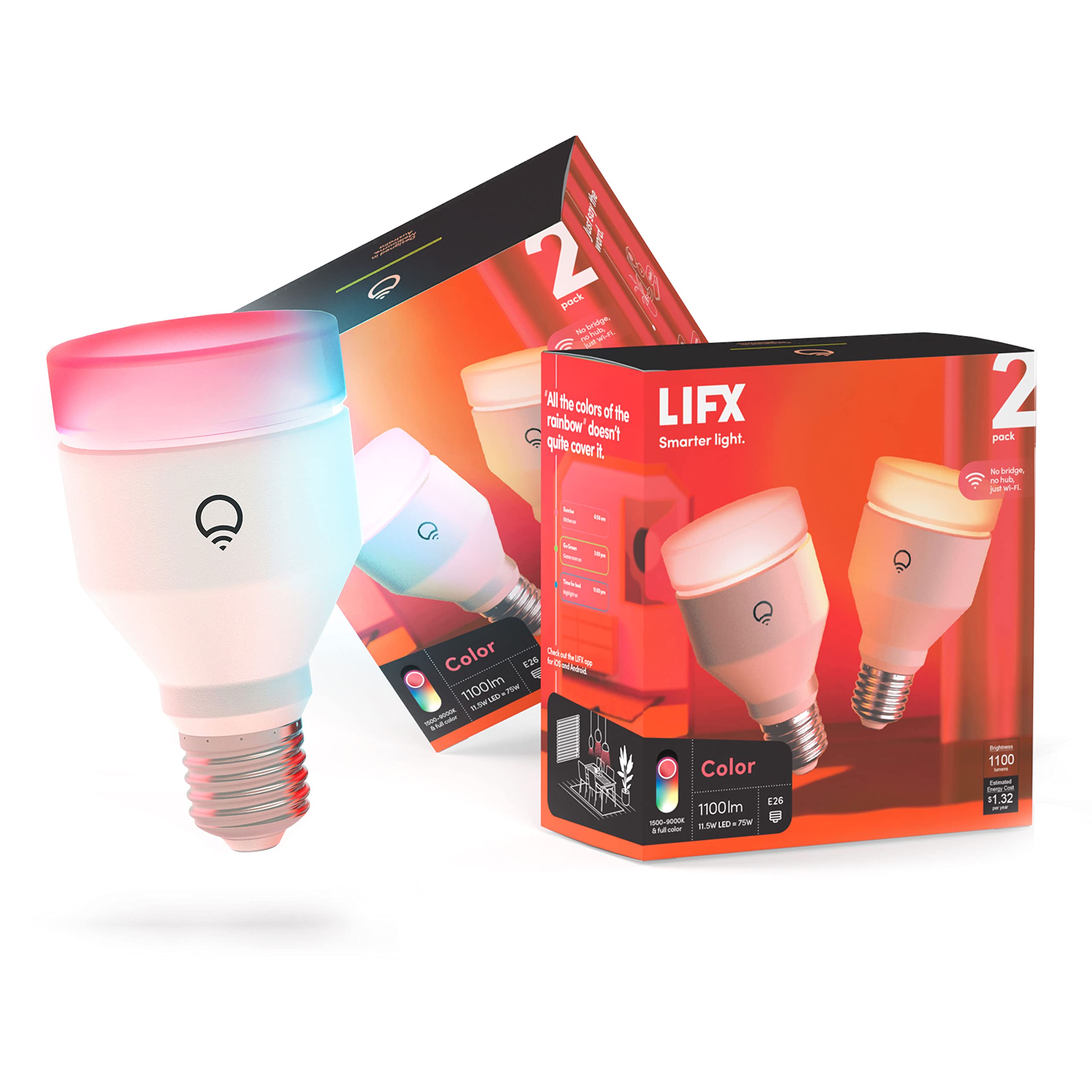 Foto 2 pulgar | Bombilla Led Inteligente Lifx Color A19 1100 Lúmenes (paquete De 4) - Venta Internacional.