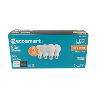 Foto 1 | Bombilla Led Ecosmart De 8 5 W 2700 K Equivalente A 60 W (paquete De 4) - Venta Internacional.