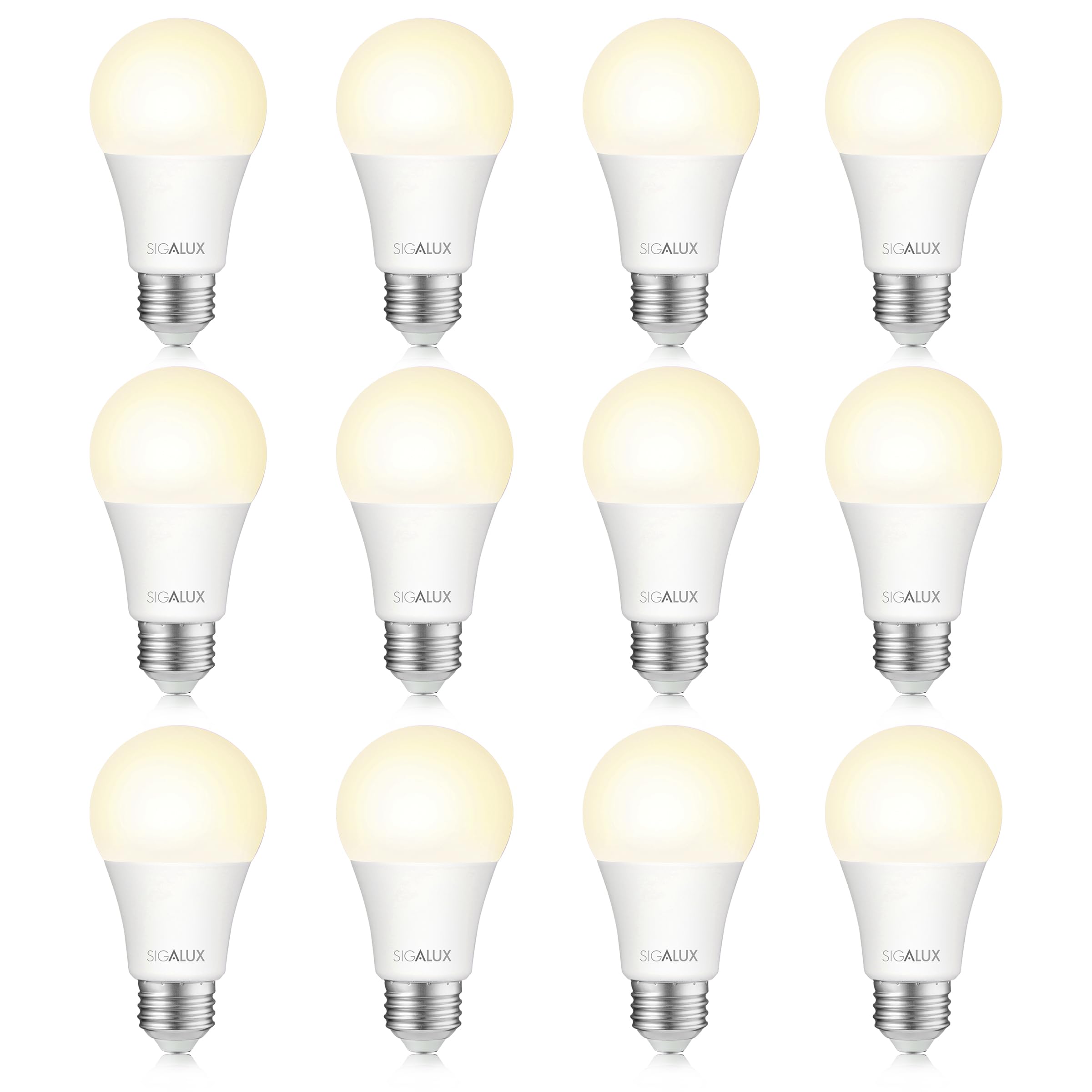 Bombillas Led Sigalux De 13 W  100 W  Equivalentes A A19 2700 K  Paquete De 12 - Venta Internacional.