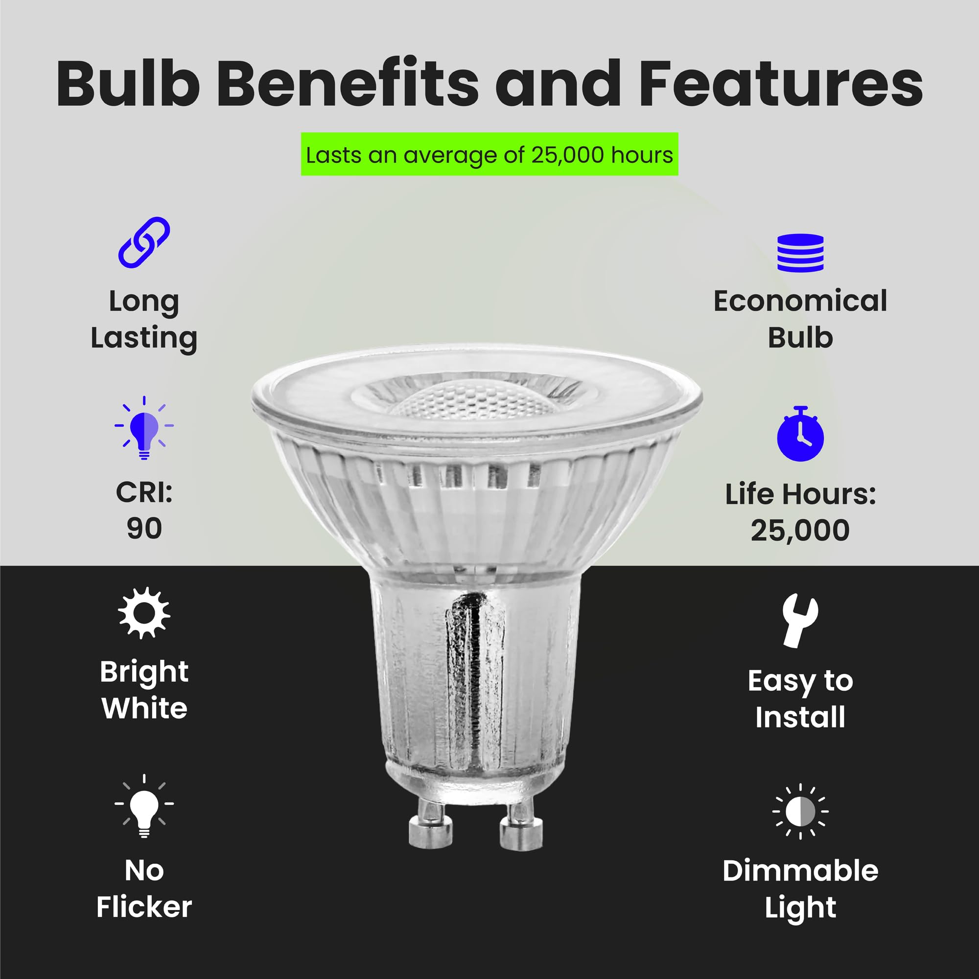 Foto 5 pulgar | Bombillas Led Feit Electric Mr16 Gu10 De 4 W (6 Paquetes) - Venta Internacional.