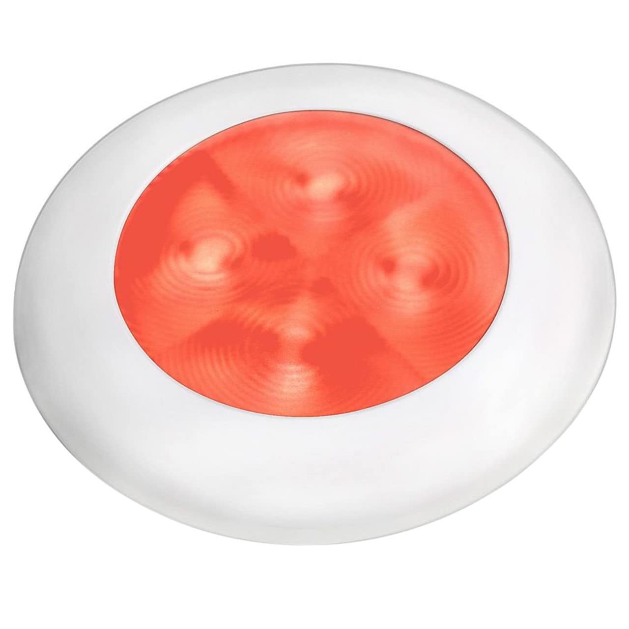 Foto 2 pulgar | Lámpara Led Redonda De Cortesía Hella Marine Roja - Bisel Blanco 24 V - Venta Internacional.