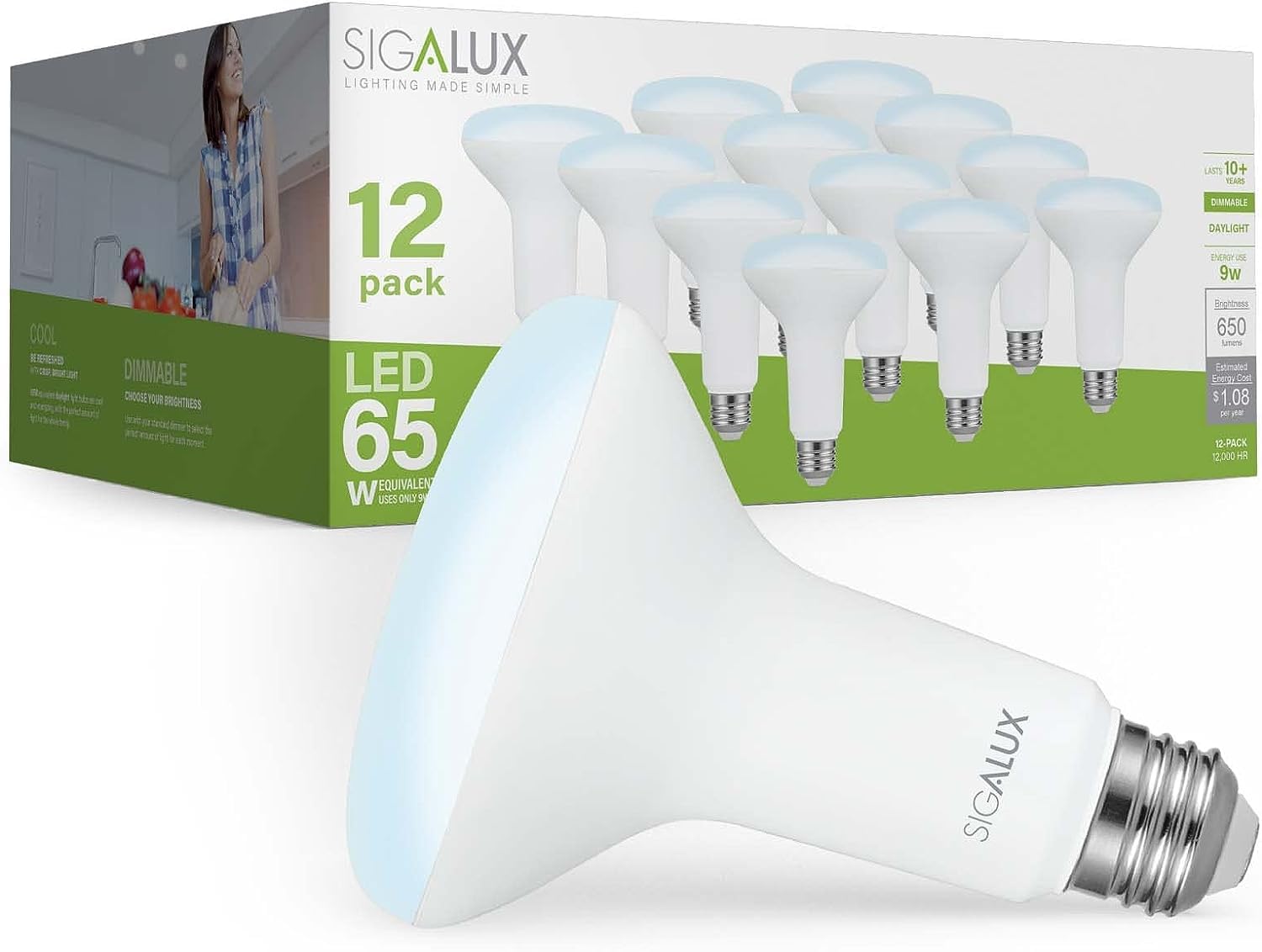 Foto 2 pulgar | Focos Led Sigalux Br30  10 W  650 Lúmenes  5000 K  E26  Paquete De 6 - Venta Internacional.
