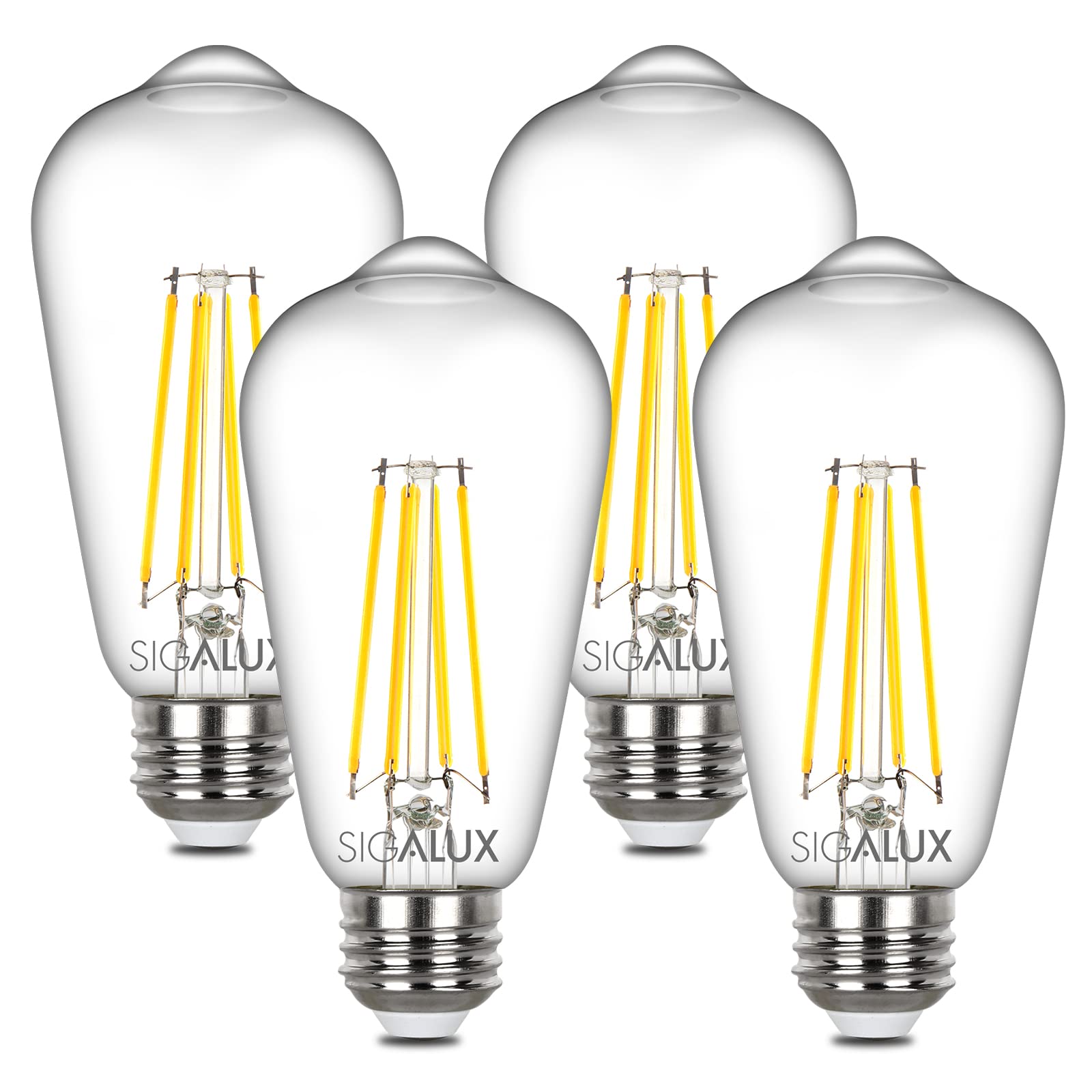 Foto 2 pulgar | Bombilla Led Sigalux Edison St58  Filamento E26  6 W  5000 K  700 Lm  Paquete De 4 - Venta Internacional.